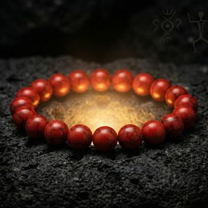 Poludrago kamenje Narukvica - Red Coral Power