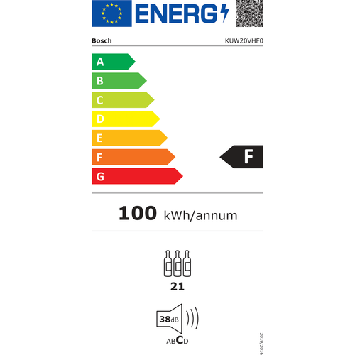 Bosch vinska vitrina sa staklenim vratima KUW20VHF0 slika 6