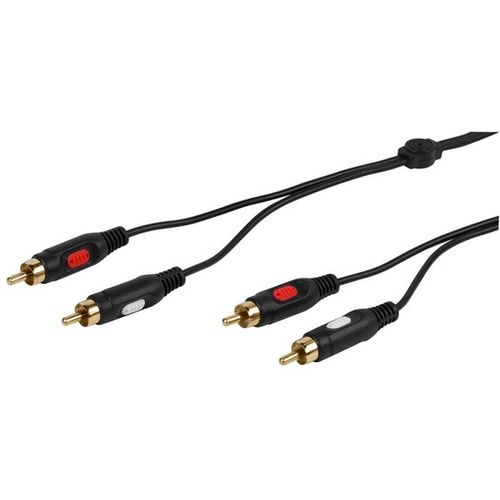 Kabel VIVANCO 46011, RCA M x2 na RCA M x2, pozlaćeni, 2.5m slika 1