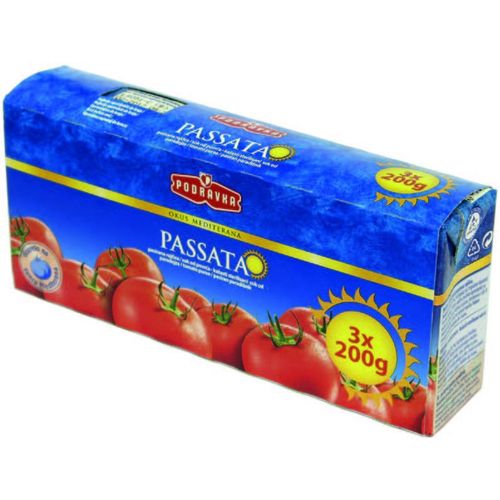 Podravka pasirana rajčica, tetrabrik, 3x200g slika 2