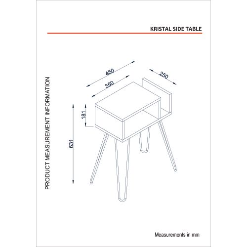 Kristal - White, Walnut White
Walnut Side Table slika 3