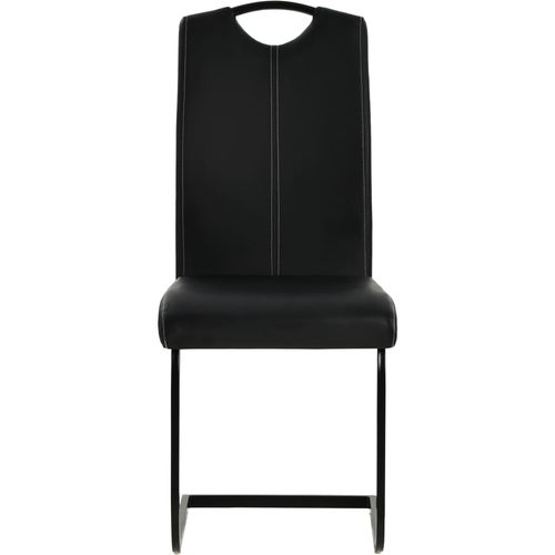 Konzolne blagovaonske stolice od umjetne kože 4 kom crne slika 34