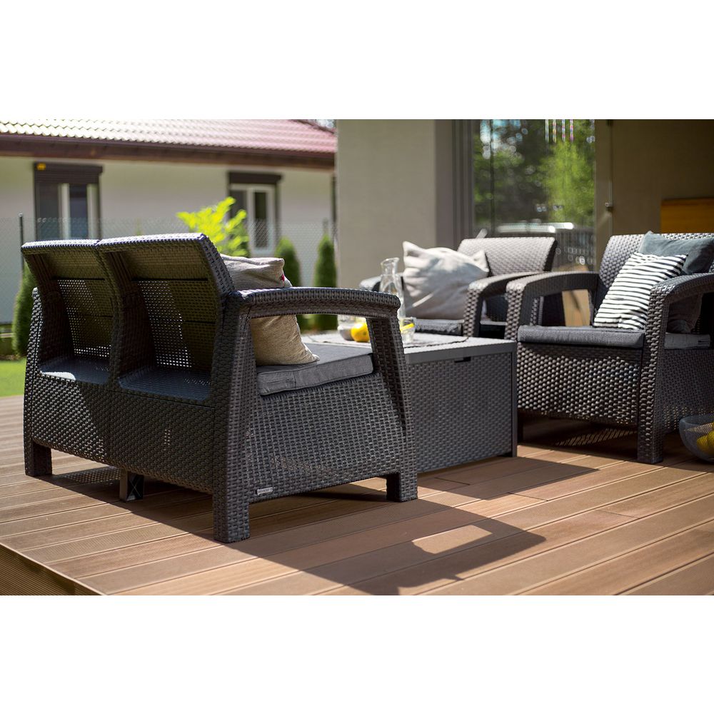 Keter garnitura CORFU II BOX  - siva boja slika 3