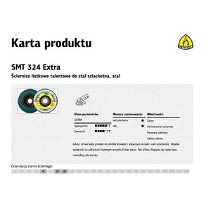 Klingspor izbočena lamelirana brusna ploča SMT324 Extra, 125mm, zrnatost 40