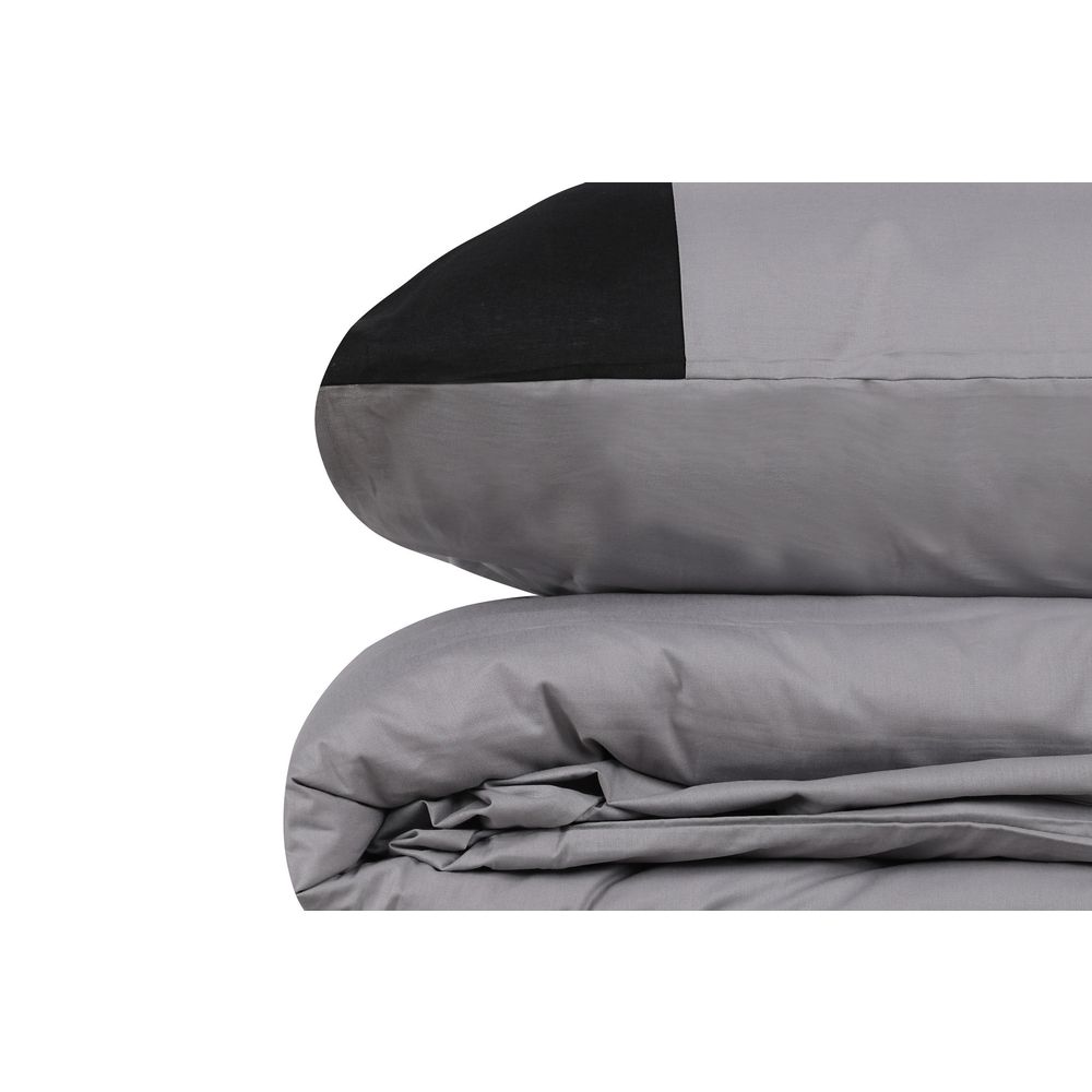 Plain - Grey, Black Grey
Black Ranforce King Quilt Cover Set (FR) slika 4