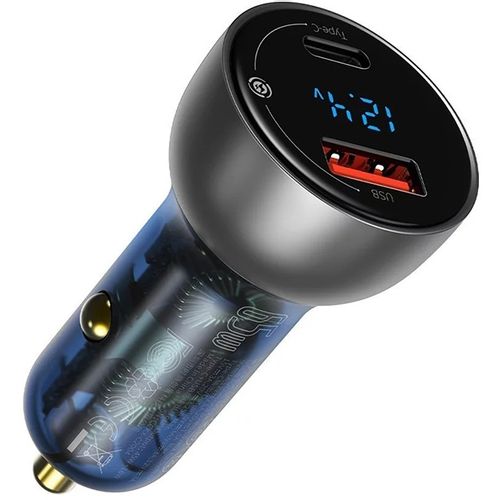 Auto punjač Baseus Particular Digital Display QC+PPS Dual Quick Charger Car Charger 65W (Silver) slika 2