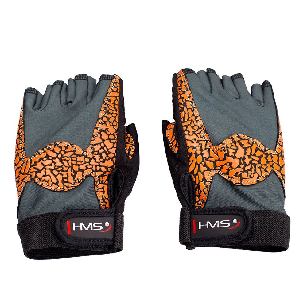 Rst03 veličina l ženske fitness rukavice hms (narančasto-sive) slika 1
