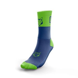 OTSO Multisport čarape srednje Electric Blue & Fluo Green