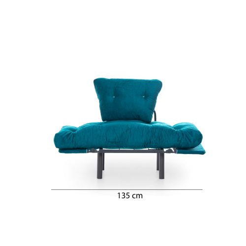 Atelier Del Sofa Fotelja, Petrol Green, Nitta Single - Petrol Green slika 14