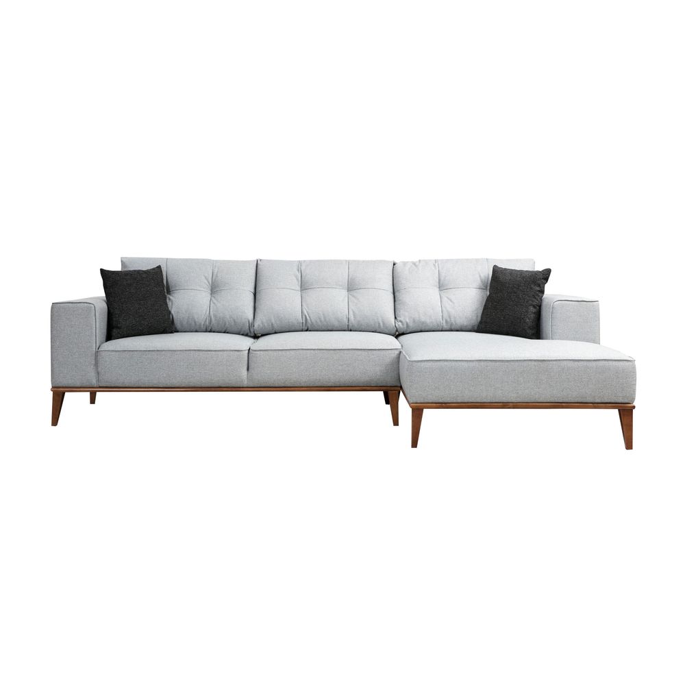 Montana Kutna Sofa na Razvlačenje Desna (L3+Chl) Svijetlo Siva slika 4