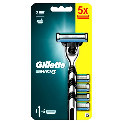 Gillette Mach3 brijač za muškarce + 5 zamjenskih britvica slika 1