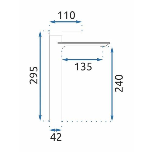 Rea VENETA Chrome High slavina za umivaonik slika 4