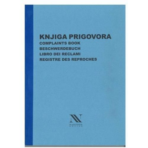 XII-86 KNJIGA PRIGOVORA, 2 x 50 NCR listova, 21 x 29,7 cm + dodatak karton - šator (Obavijest o načinu podnošenja pisanog prigovora) dim.19 x 22,5 cm slika 3