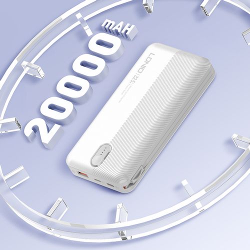 LDNIO POWER BANK 20000mAh 22,5W 5V 3A 1 PORT (1A) + 2 CABLE (1C1L) PQ24 slika 1