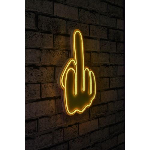 Wallity Ukrasna plastična LED rasvjeta, Middle Finger - Yellow slika 1