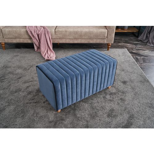 Atelier Del Sofa Tabure, Plava, Mabel Puf - Blue slika 1