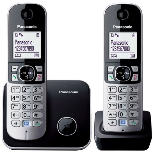 Bežični telefon Panasonic KX-TG6812FXB crni slika 1