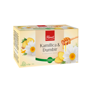 Franck čaj Kamilica & đumbir s okusom meda 40g KRATAK ROK
