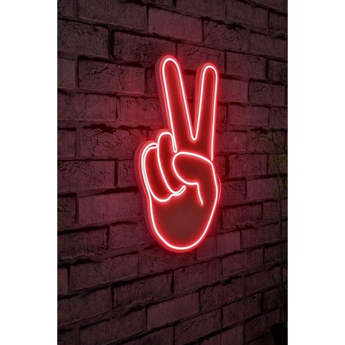 Wallity Ukrasna plastična LED rasvjeta, Victory Sign - Red slika 10