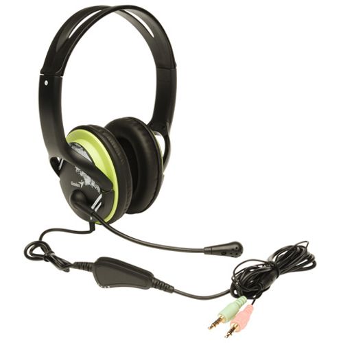 Genius HS-400A set, slušalice i mikrofon, zelene slika 2