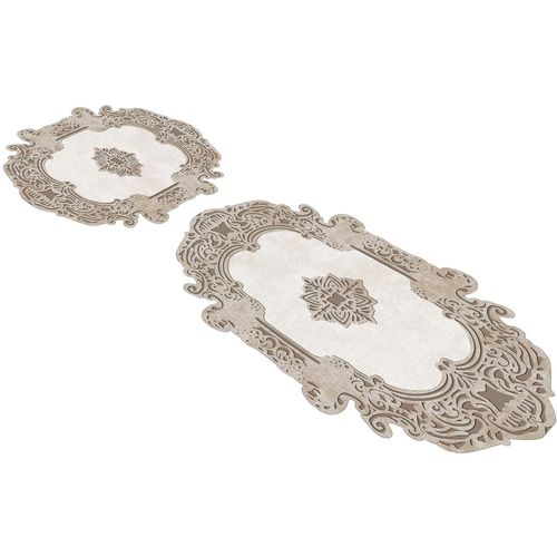 210FG41715KR Cream Bathmat Set (2 Pieces) slika 4