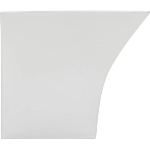 Zidni umivaonik keramički bijeli 500 x 450 x 410 mm slika 5