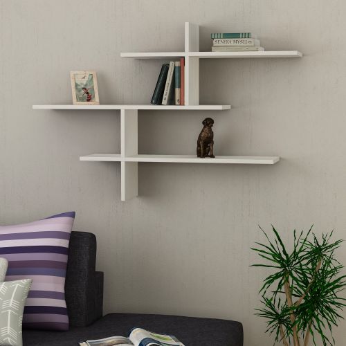 Leo - White White Wall Shelf slika 2