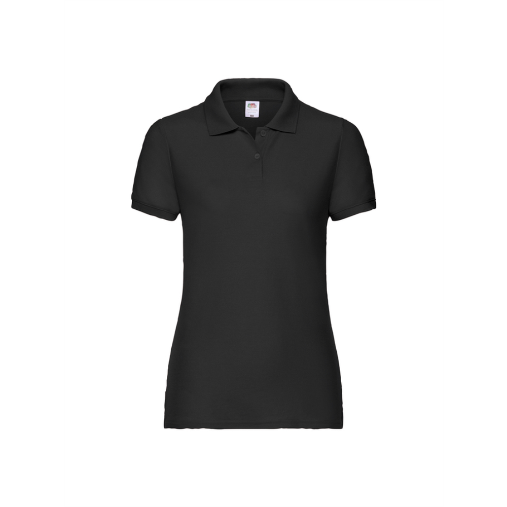 Fruit Of The Loom Polo Majica Kratkih Rukava Lady Fit 180g - Crna L slika 1