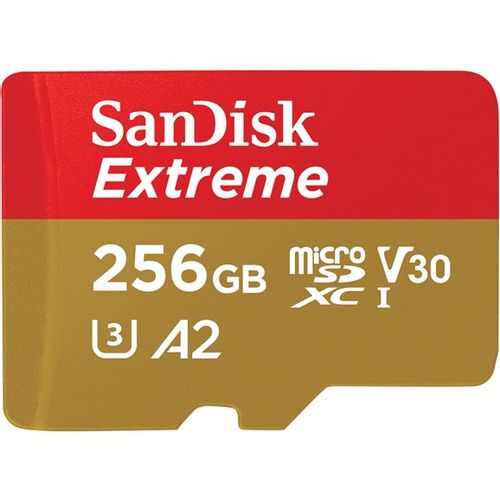 Memorijska kartica SANDISK Extreme microSDXC 256GB + SD Adapter, SDSQXAV-256G-GN6MA slika 1