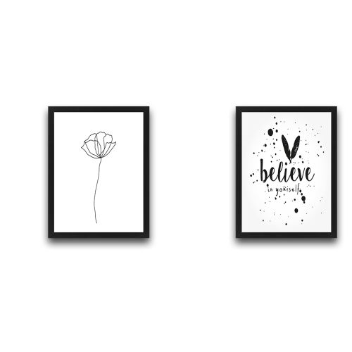 Wallity Uokvirena slika (2 komada), Believe Set slika 2