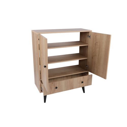 Bern OakBlack Multi Purpose Cabinet slika 3