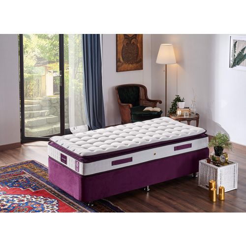 Woody Fashion Madrac, Bijela boja Ljubičasta, Purple 90x190 cm Single Size Padded Soft Mattress slika 1