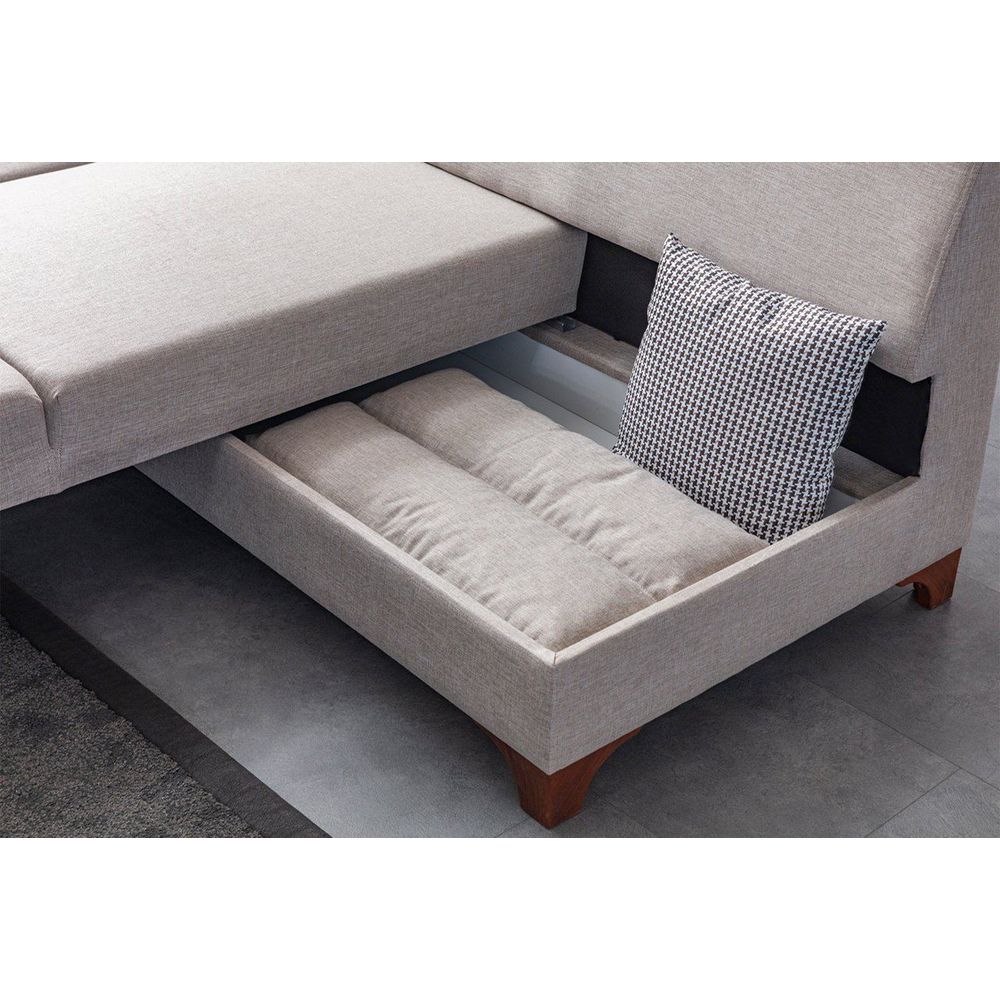 Ugaona Sofa Tloft Lijeva - boja: krem slika 9