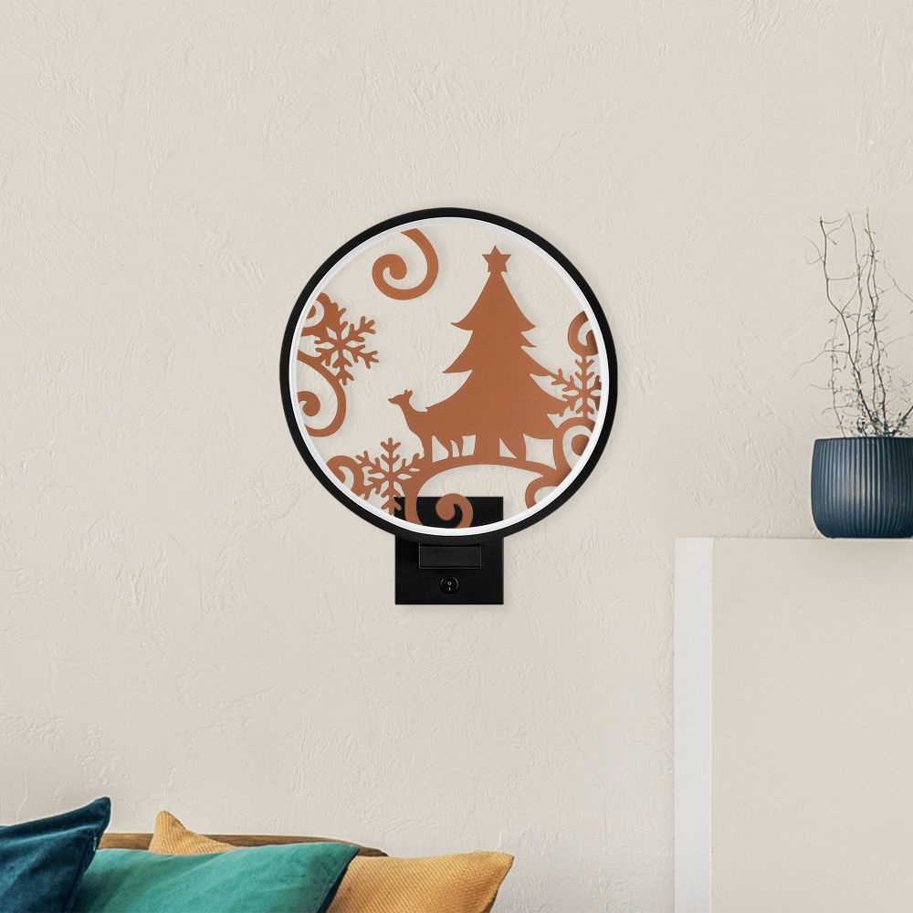 Crna bakarna zidna lampa XMAS19 slika 3