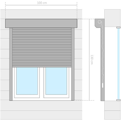 Rolete aluminijske 100 x 130 cm bijele slika 7