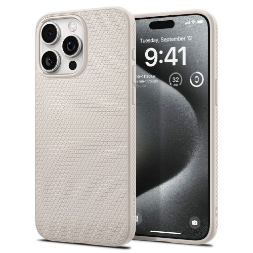 Spigen LIQUID AIR maska za iPhone 15 Pro Max ACS07212 - Natural Titanium slika 1