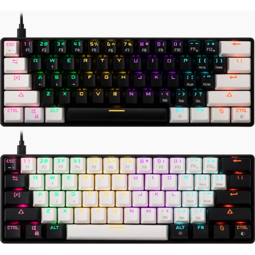 Tastatura Gamdias Aura GK2 Mehanička 60% RGB crno/bela slika 2
