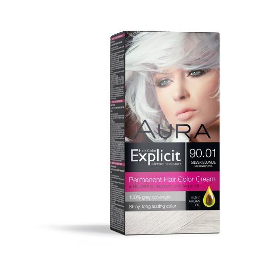 AURA Explicit farba za kosu 90.01 Srebrno Plava slika 1