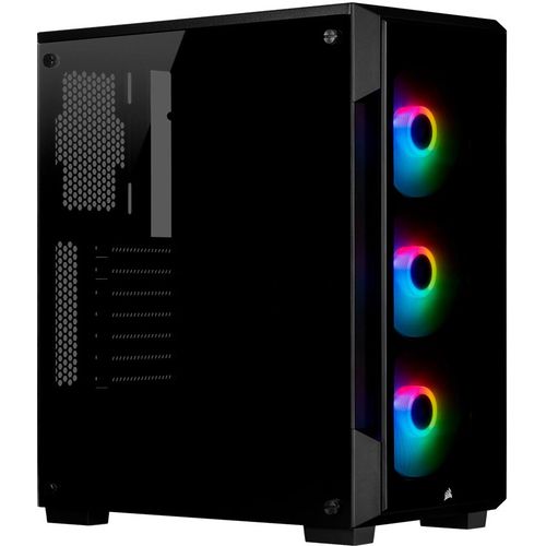 CORSAIR iCUE 220T RGB Tempered Glass Mid-Tower Smart Case — Black slika 1