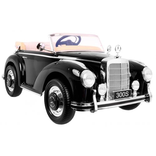 Licencirani auto na akumultor Mercedes Benz 300S RETRO - crni/lakirani slika 3