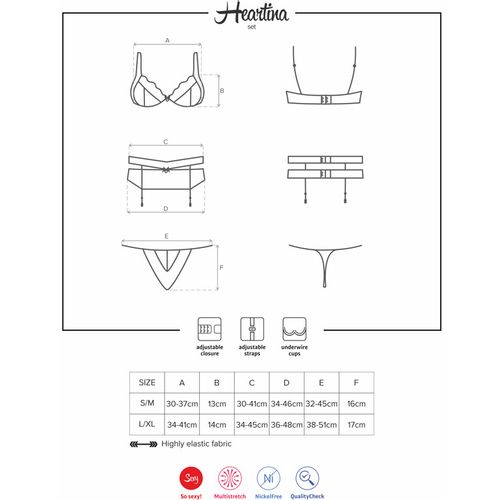 Sexy set 3-delni Heartina - L/XL slika 5