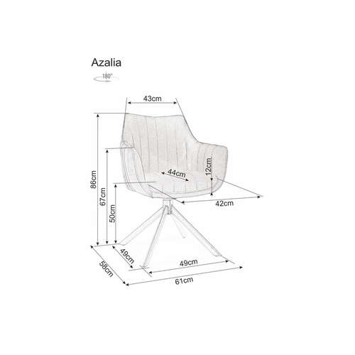 Stolica AZALIA - baršun slika 6