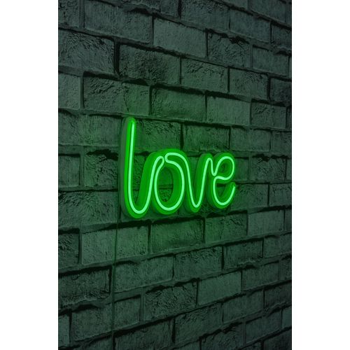 Wallity Ukrasna plastična LED rasvjeta, Love - Green slika 1