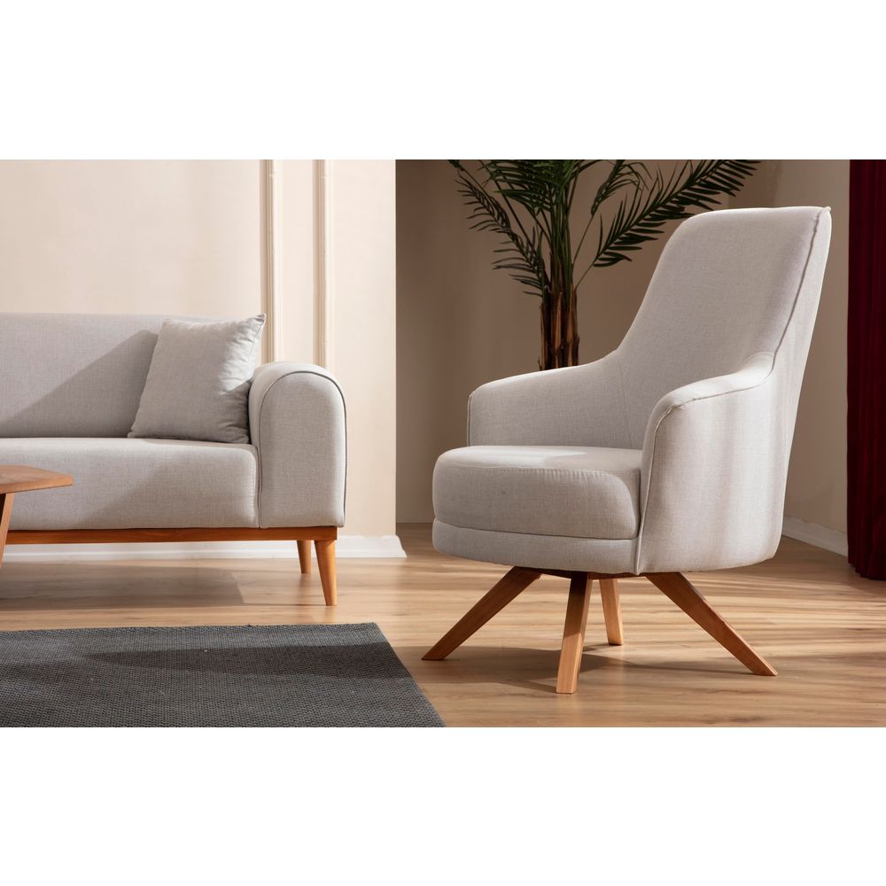 Kapri - Kremasti Wing Chair slika 2