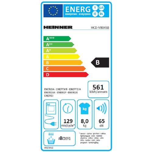 Heinner sušilica rublja HCD-V804SB slika 6