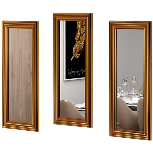 Woody Fashion Set ogledala (3 komada), bronca, Lavia - Bronze slika 4