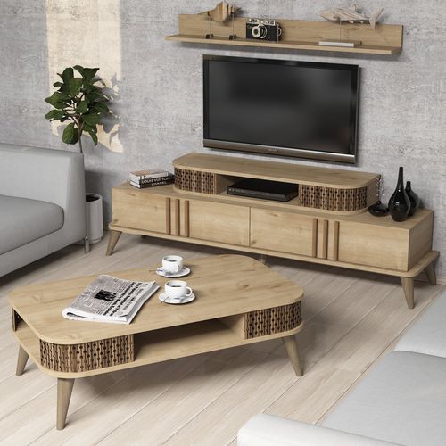 Eylül - Oak Oak Living Room Furniture Set slika 2