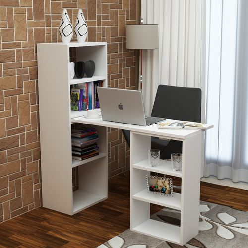 Last - White White Study Desk slika 1