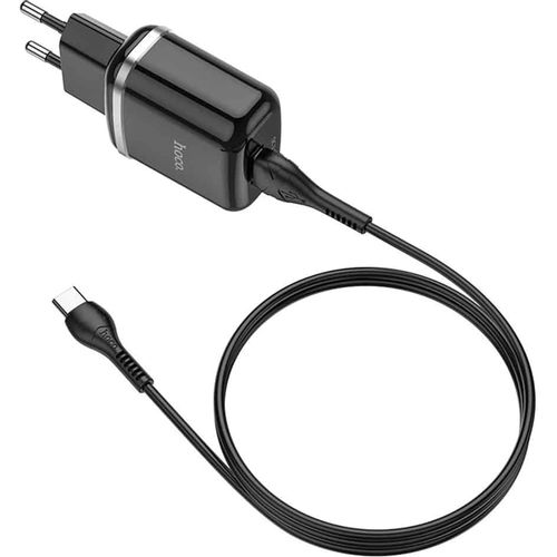Hoco - Zidni punjač Special (N3) - USB-A 18W 3A s kabelom USB-A na USB Type-C 1m - crni slika 2
