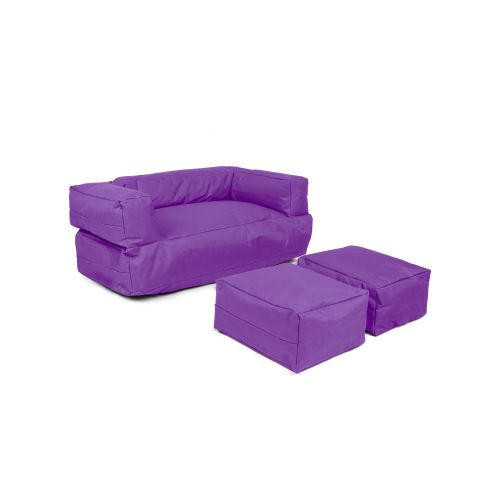 Atelier Del Sofa Vreća za sjedenje, Kids Double Seat Pouf - Purple slika 9